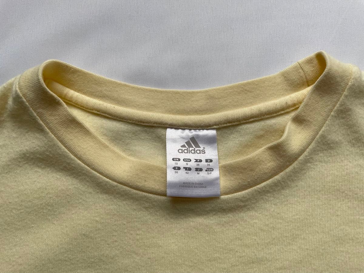 Tシャツ カットソー 半袖 半袖Tシャツ ロゴ　トップス　ウェア　レディース　カジュアル　アディダス　スリム　薄手　M 