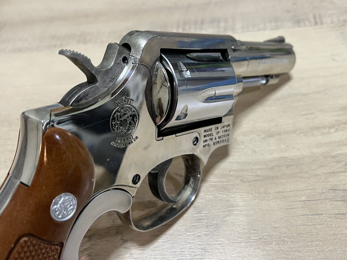 コクサイ 発火式モデルガン S&W M64 3インチ ブルバレル ABS シルバー ステンレス風メッキ FBIスペシャル M10 M65 ミリタリー&ポリス_画像3