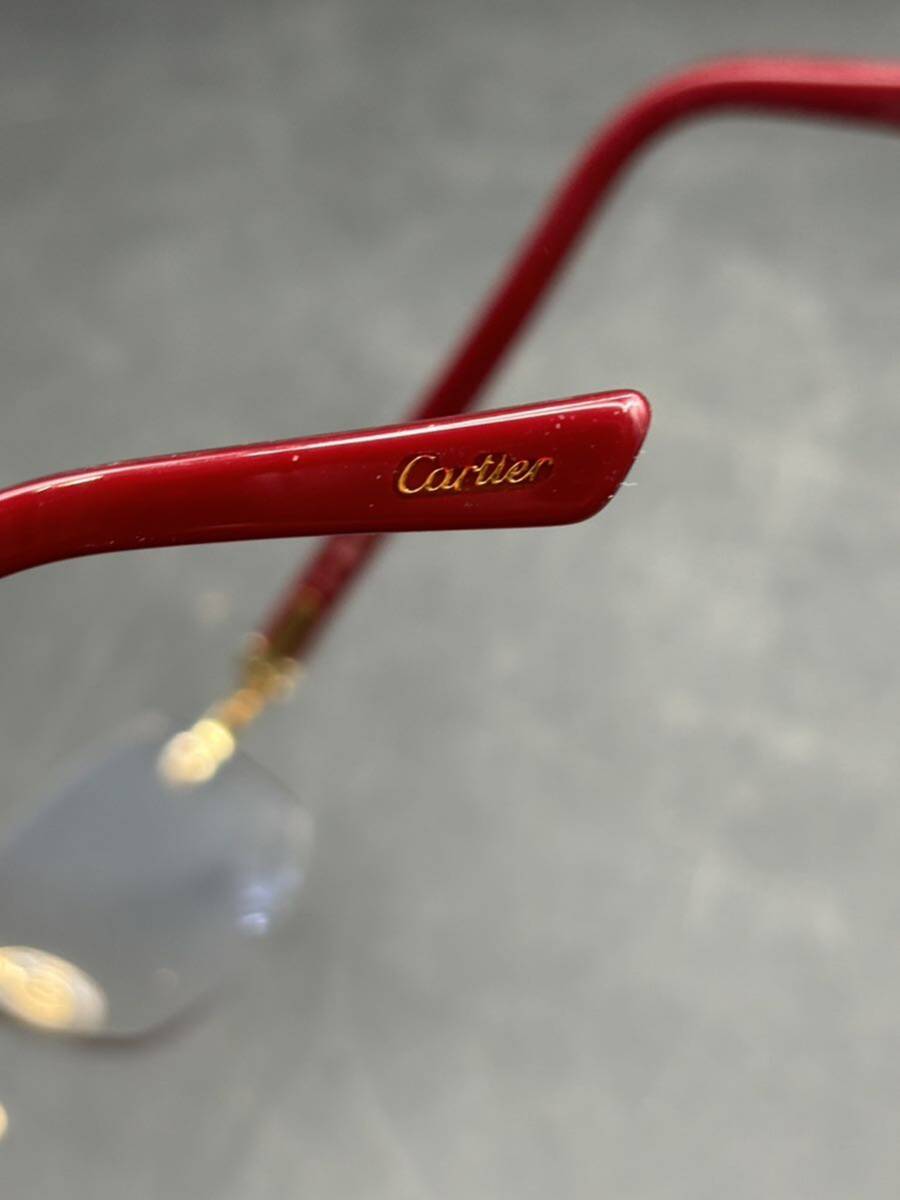 ■美品■Cartier/カルティエ■度入■眼鏡/メガネ■135■ケース付■フランス製■638...□16■の画像8