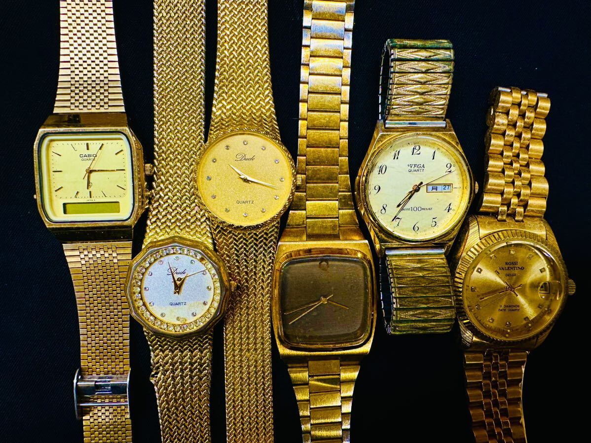 腕時計 ゴールドカラーのみ 150本 大量 ELGIN WALTHAM SEIKO LANCEL BULOVA CITIZEN WITTNAUER LASSALE SANDOZ renoma等まとめてセットH133の画像6