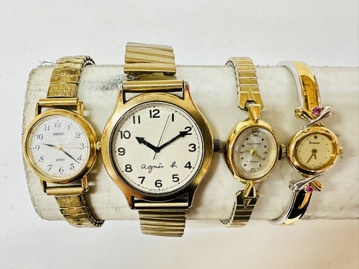 美品 腕時計 ゴールドカラー ステンレス 60点 個 セット 大量 CYMA SEIKO ELGIN agnes.b 等 まとめ売り ジャンク品 H147_画像4