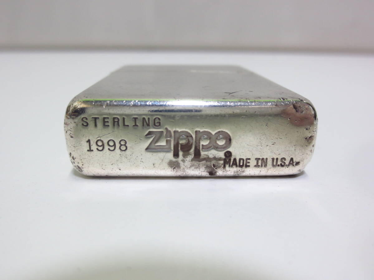 19098 喫煙グッズ祭 ジッポー スターリングシルバー STERLING 1998 オイルライター 着火未確認 ZIPPO 中古品 画像でご確認下さい