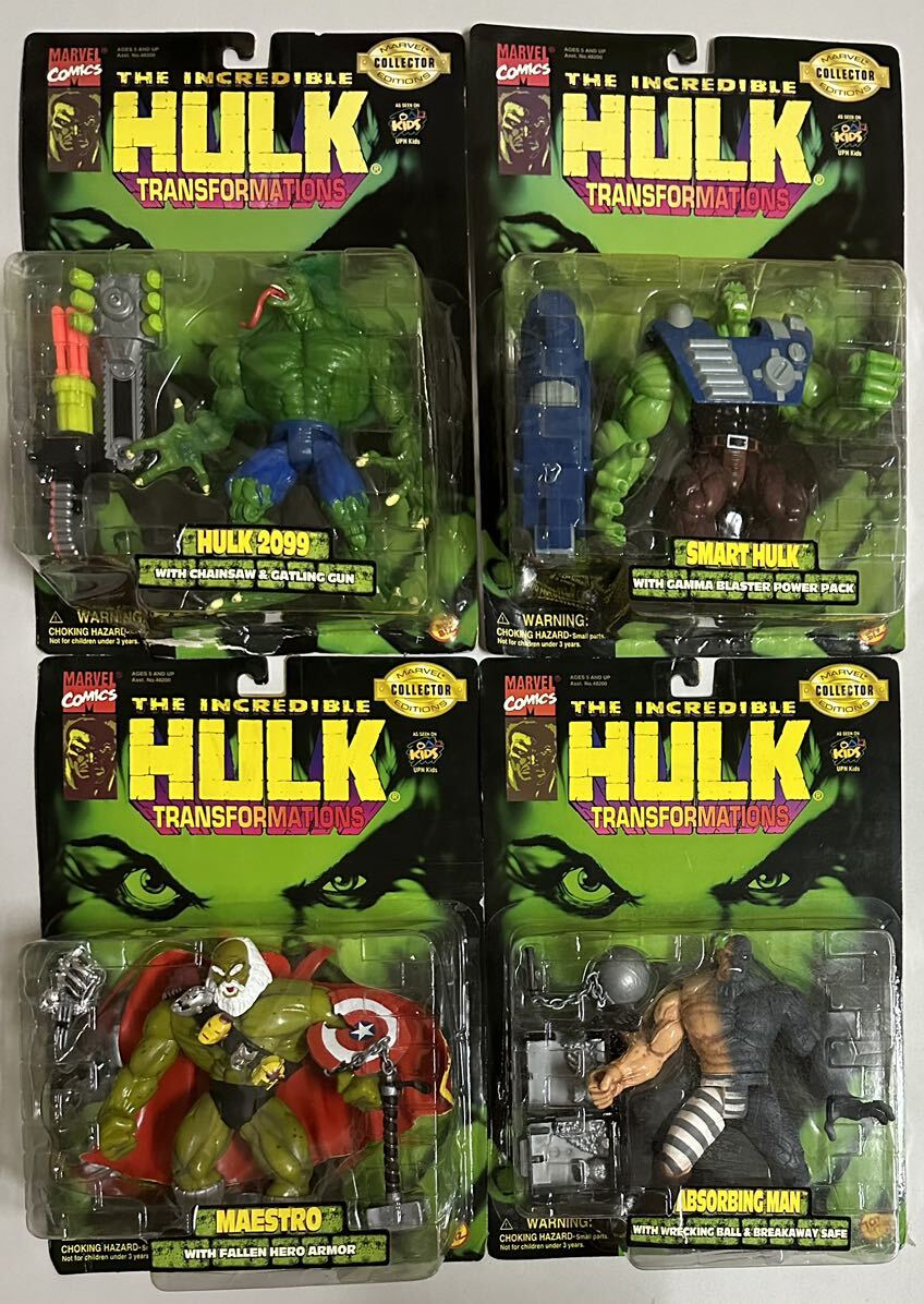 TOYBIZ MARVEL COMICS THE INCREDIBLE HULK トイビズ マーベル インクレディブル ハルク アクションフィギュア 4体セット まとめ売り_画像1