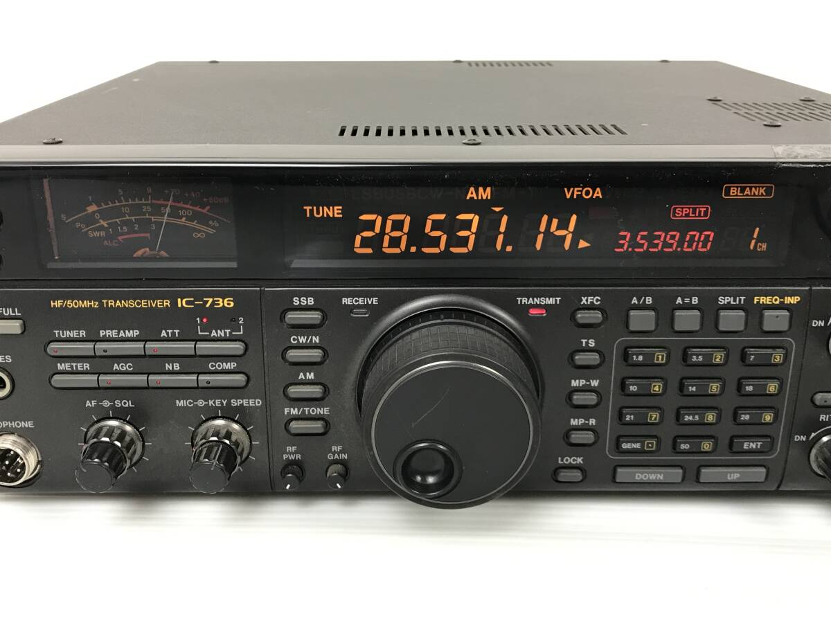 1円スタート ICOM アイコム HF/50MHz アマチュア無線 IC-736 通電 の画像3
