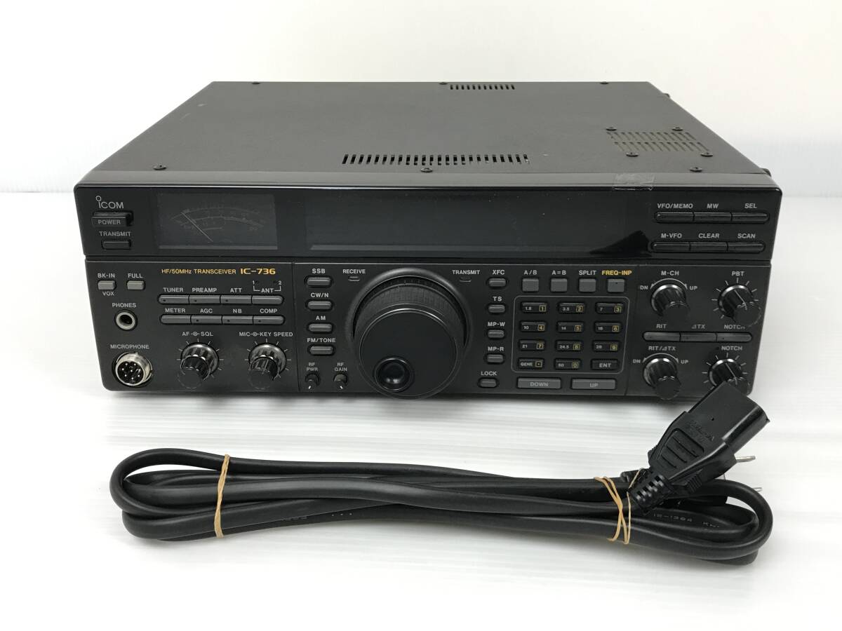 1円スタート ICOM アイコム HF/50MHz アマチュア無線 IC-736 通電 の画像1