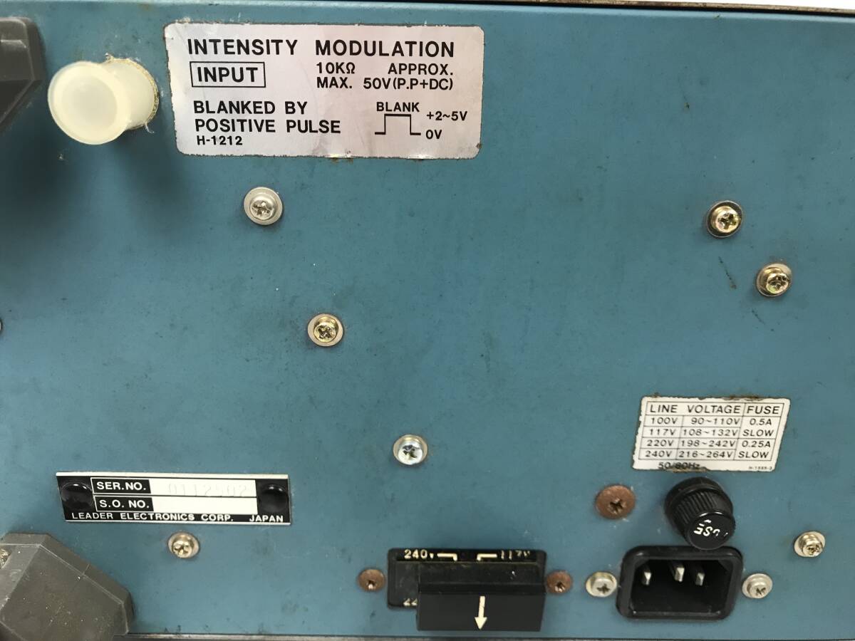 OSCILLOSCOPE オシロスコープ LEADER DUAL TRACE リーダー電子 LBO-508B 通電 アマチュア無線 機材 の画像9