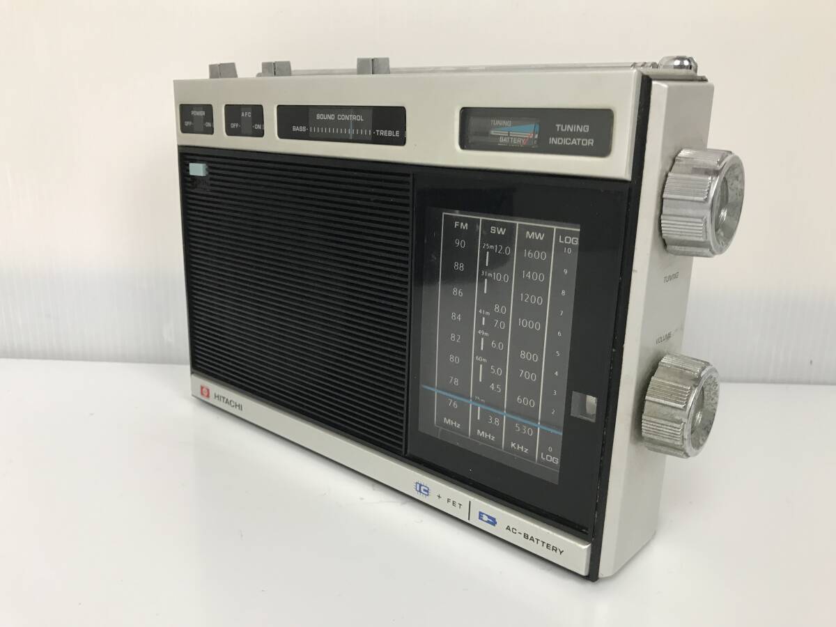 HITACHI 日立 FM-AM トランジスター ラジオ KH-1510 動作 カバー付き_画像4