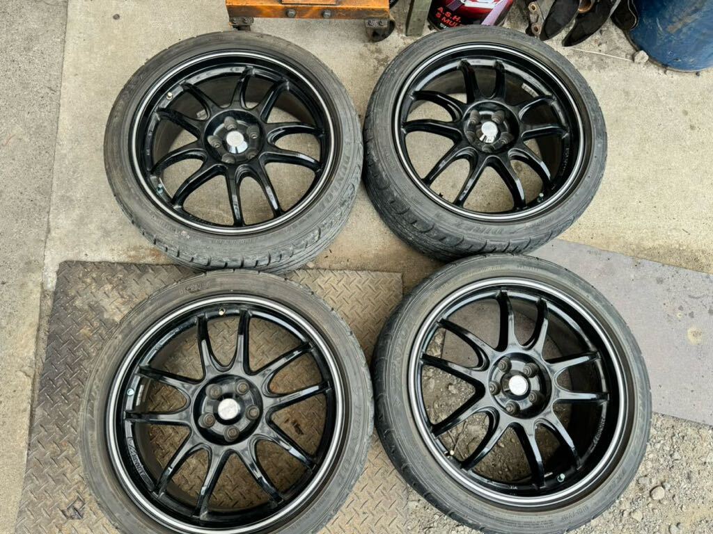 LMSPORT LMスポーツ 18インチ 7.5J +50 5穴 PCD100 4本 ダンロップDZ101 225/40-18 (SBS11)_画像1