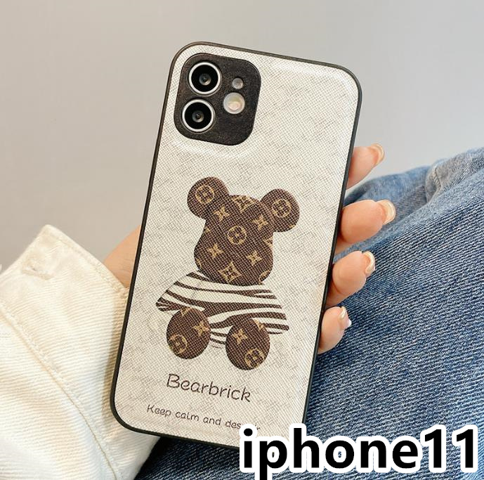 iphone11ケース カーバー TPU 可愛い 熊　お洒落　韓国　　軽量 ケース 耐衝撃 高品質 ホワイト69_画像1