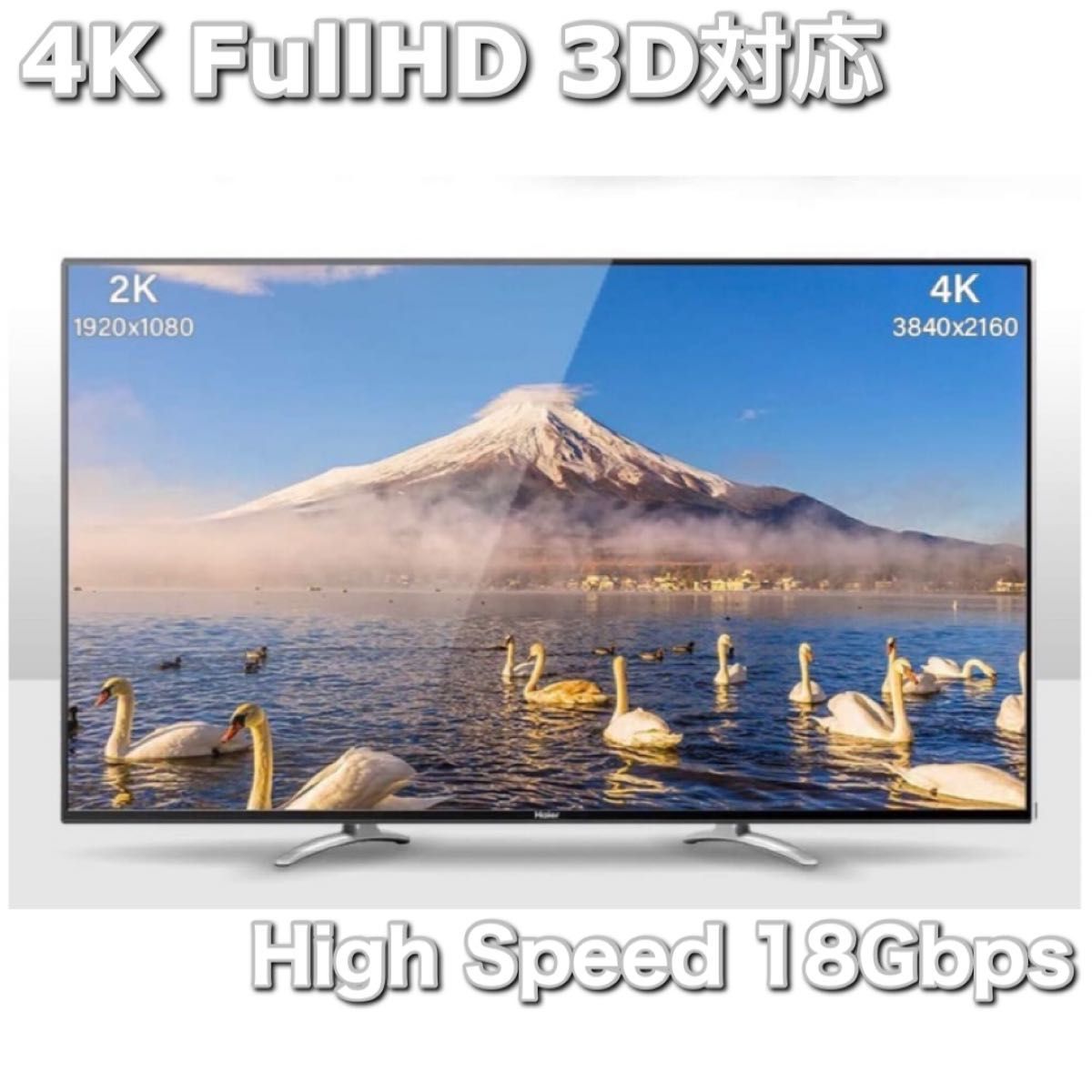 3m 4K HDMIケーブル 高品質Ver2.0 プレミアムハイスピード スイッチ ゲーム プロジェクター テレビ 接続 