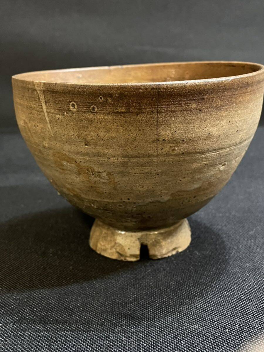 時代物 李朝 朝鮮古陶 錐呉器茶碗 高麗 茶碗 錐 呉器 錦流の画像8