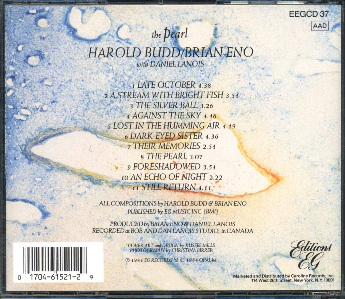 Harold BUDD★The Pearl [ハロルド バッド,ブライアン イーノ,Brian Eno,Daniel Lanois,ダニエル ラノワ]_画像2