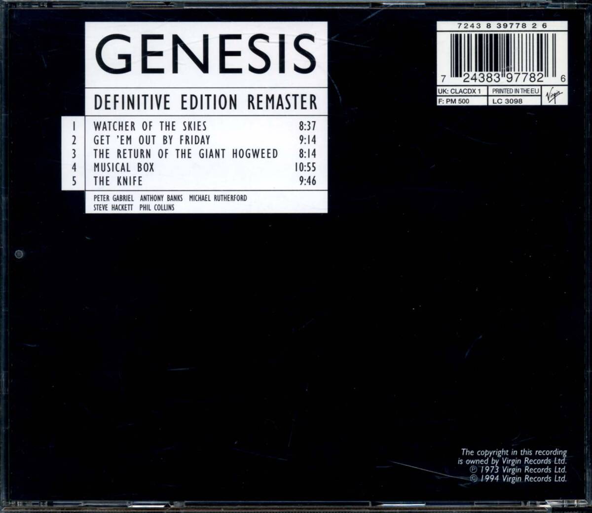 GENESIS★Live [ジェネシス,Mike Rutherford,Peter Gabriel,Phil Collins,Steve Hackett,Tony Banks,ピーター ガブリエル]_画像2