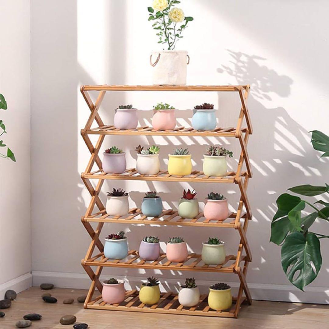  shoes rack open rack bookcase small articles storage stand for flower vase multipurpose shelves natural bamboo made 