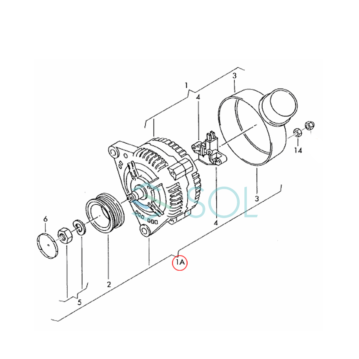 VW フォルクスワーゲン シャラン 7M オルタネーター 038903018PX 038903018P 038903024D コア返却不要 出荷締切18時_画像7