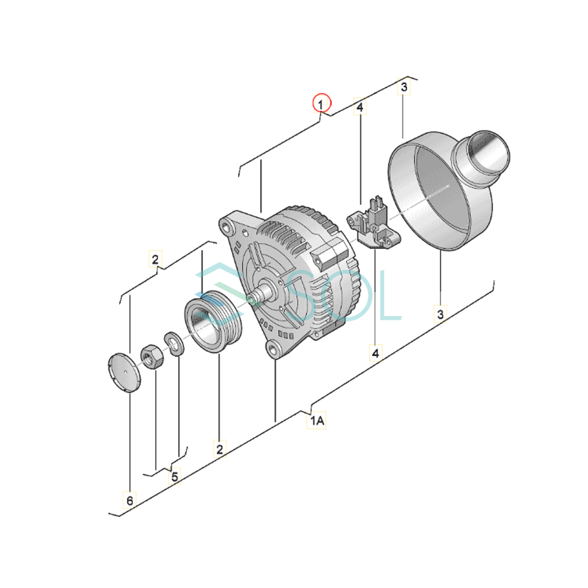 VW フォルクスワーゲン ゴルフプラス 5M オルタネーター 03C903023S 03C903023SX コア返却不要 出荷締切18時_画像7