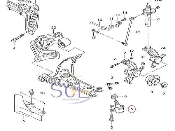 VW フォルクスワーゲン POLO ポロ ロアアームボールジョイント 左側 6Q0407365A 6Q0407365B 6Q0407365M 6Q0407365A 出荷締切18時_画像2