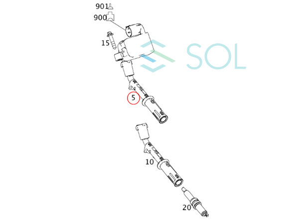 ベンツ W204 W212 W207 W218 R231 イグニッションコイル C300 C350 E300 E350 E550 E63 CLS350 CLS550 CLS63 SL350 SL550 SL63 2769060501_画像5