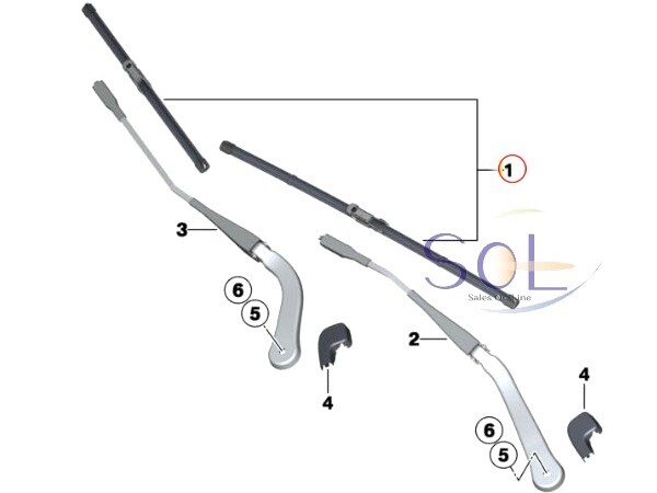 BOSCH フロント ワイパーブレード 左右セット 右ハンドル用 BMW E90 E91 320i 323i 325i 335i M3 61610427668 A073S_画像4