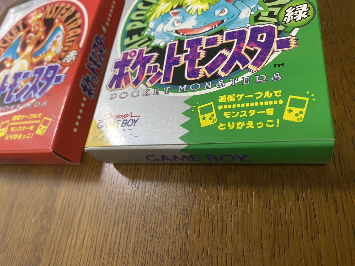 超美品GBポケットモンスター赤と緑の箱と説明書とカートリッジケースのみ※ゲームソフトはありませんの画像2