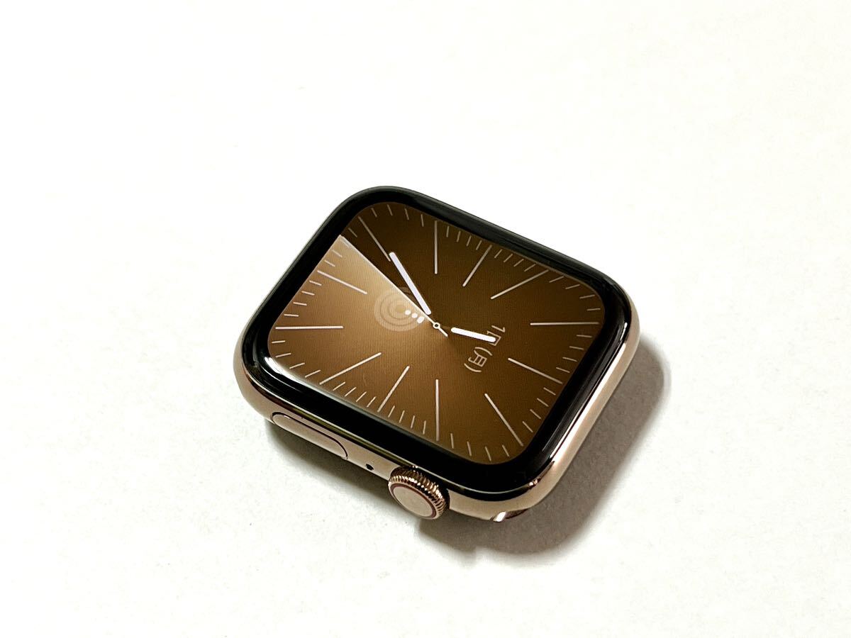 ★ 即決 送料無料 ★ Apple Watch Series 5 44mm アップルウォッチ ゴールド ステンレス GPS Cellular 純正品 ミラネーゼループ付き_画像6