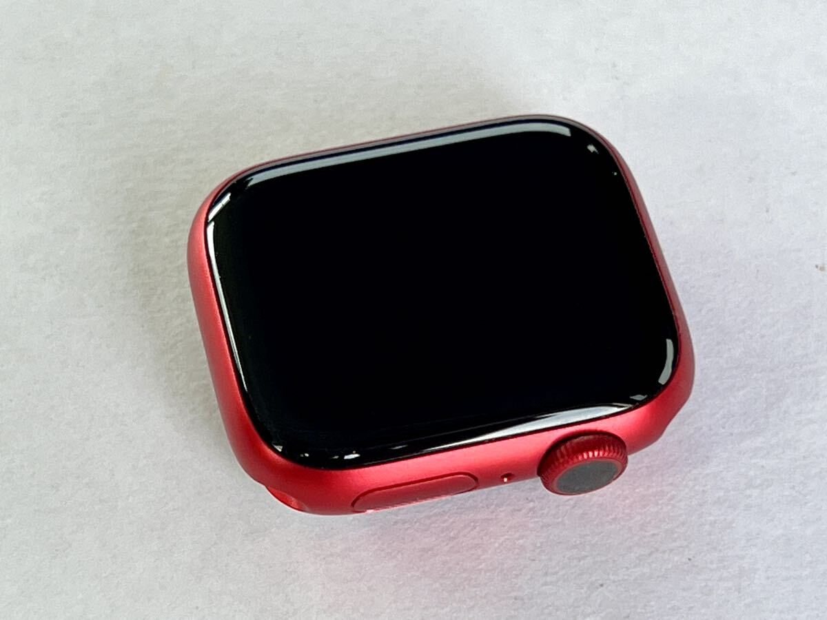 ★ 美品 バッテリー100% ★ Apple Watch Series 8 41mm PRODUCT RED アップルウォッチ レッド アルミニウム GPS 純正品 スポーツループ_画像7