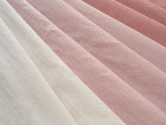 即決♪３ｍふんわり３色コットン 白×ピンク 綿１００％ ソフトワッシャー♪の画像1