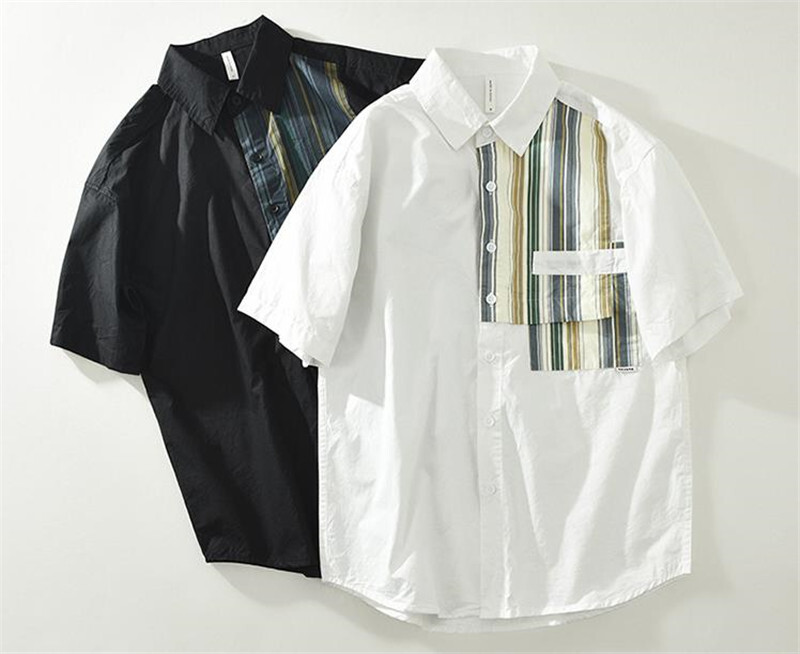 半袖シャツ　夏服　サマーシャツ　メンズ*新品　トップス　カジュアルシャツ　切替【M8059】白　3XL_画像8