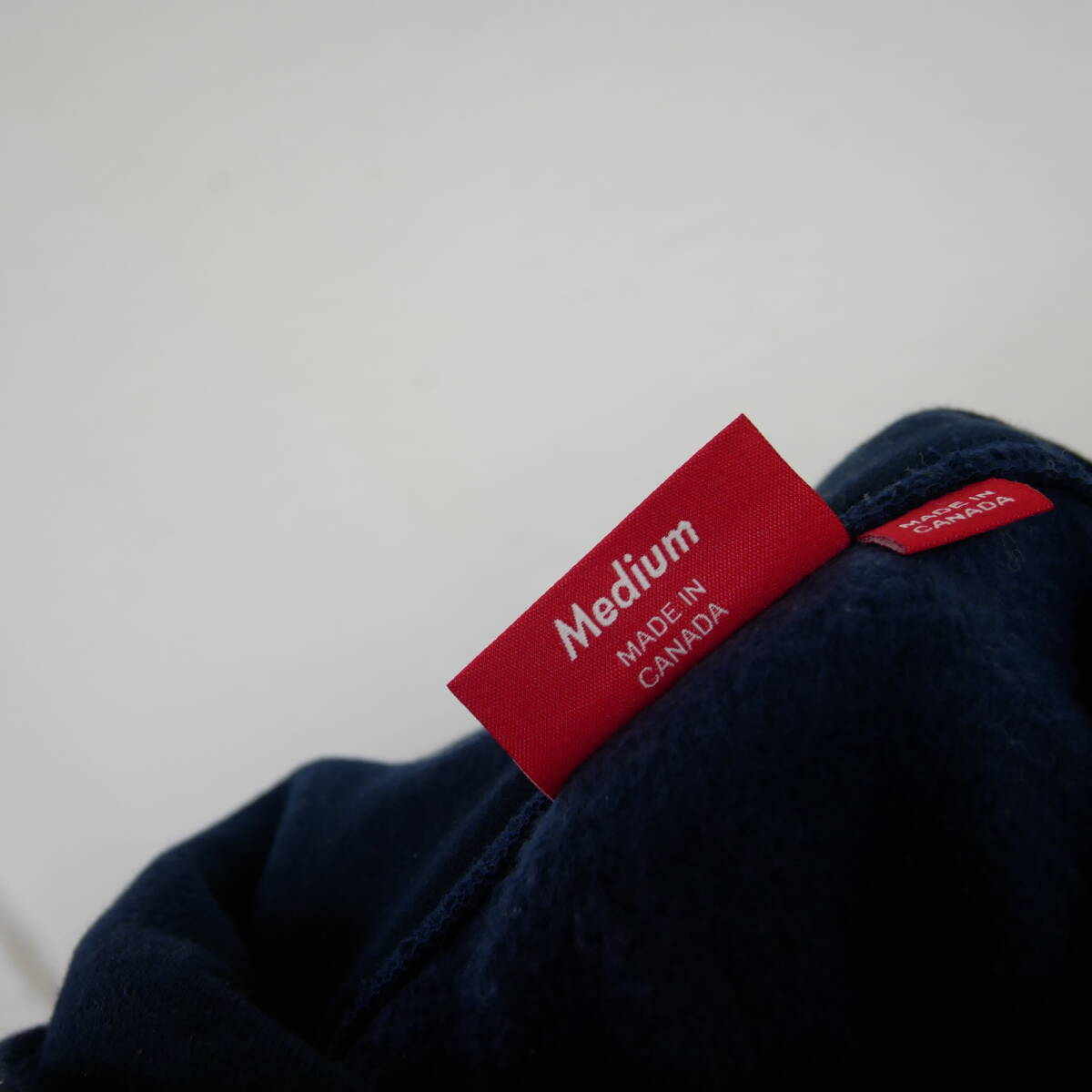 【1円】良好 国内正規 Supreme 24SS Collegiate Hooded Sweatshirt カレッジロゴ パーカー フーディー カナダ製 Navy ネイビー 紺 Mの画像5