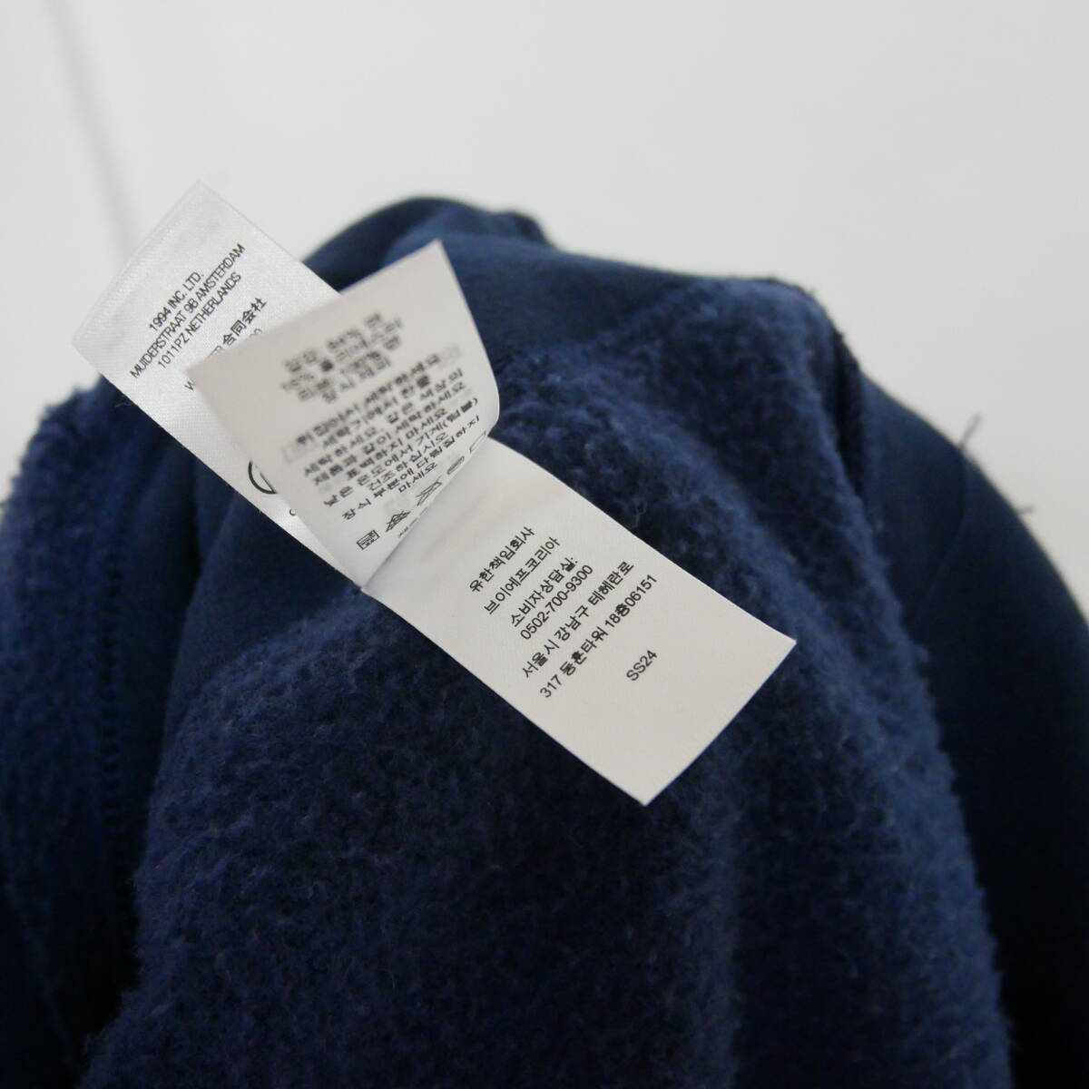 【1円】良好 国内正規 Supreme 24SS Collegiate Hooded Sweatshirt カレッジロゴ パーカー フーディー カナダ製 Navy ネイビー 紺 Mの画像8