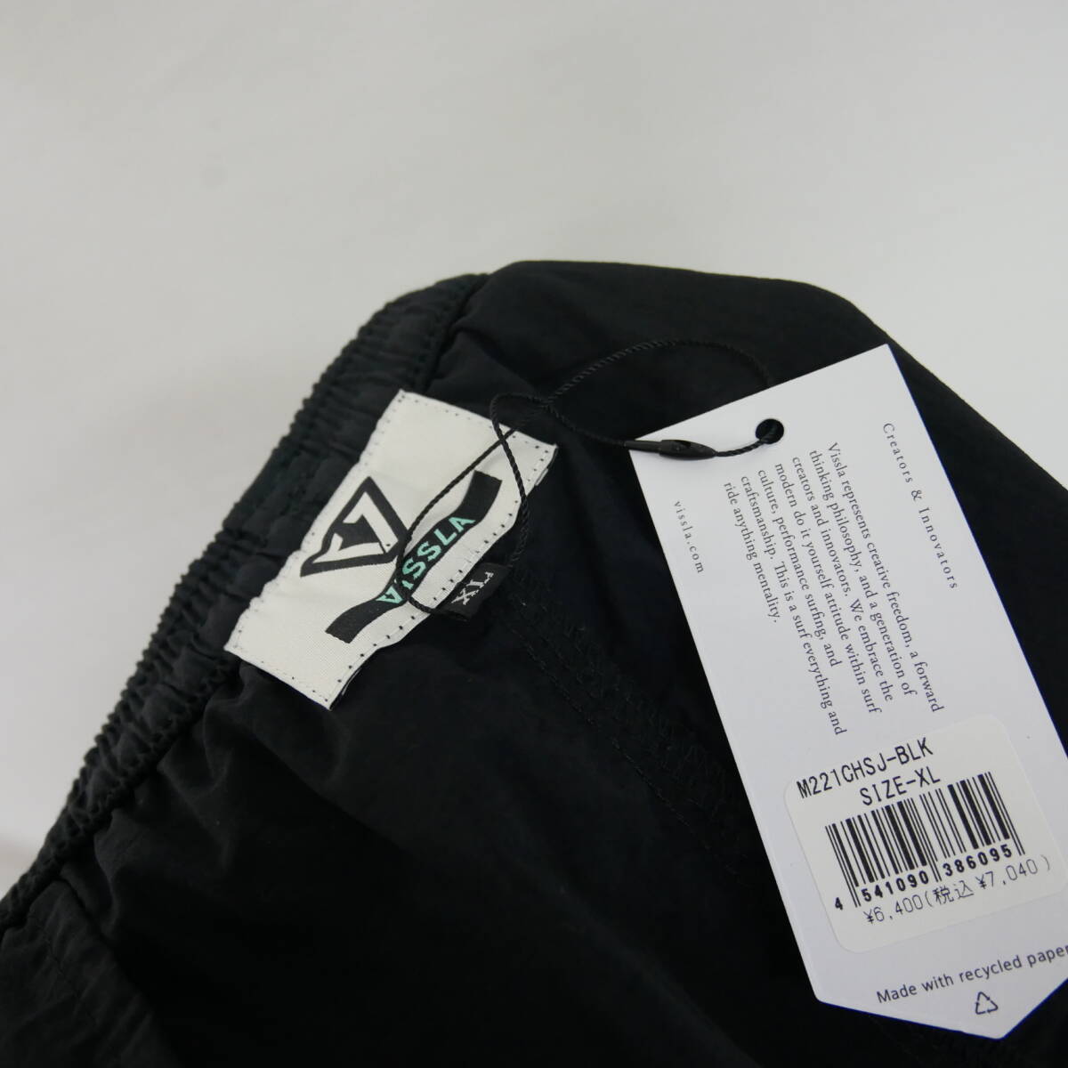 【1円】未使用 国内正規 VISSLA ヴィスラ 23SS ナイロンボードショーツ ウォーターショーツ サーフショーツ 海パン BLACK 黒 XLの画像5