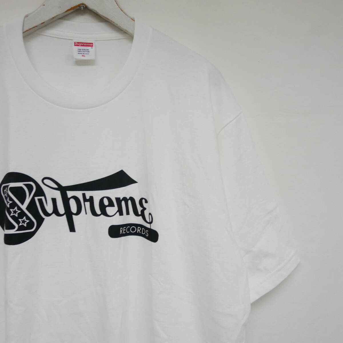 【1円】試着 国内正規 Supreme 24SS Records Tee レコードロゴTシャツ White ホワイト 白 XL