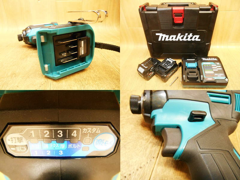 【美品】 マキタ makita 充電式 インパクトドライバ TD002G バッテリー2個 充電器 コードレス インパクト BL4025 DC40RA DC36V 100V o.3619の画像9