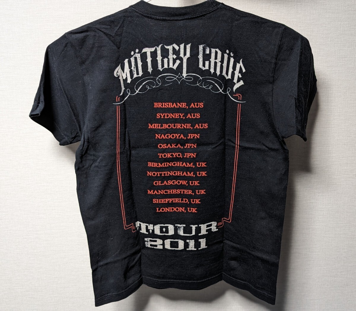 Motley Crue 2011 Tour футболка M размер Black