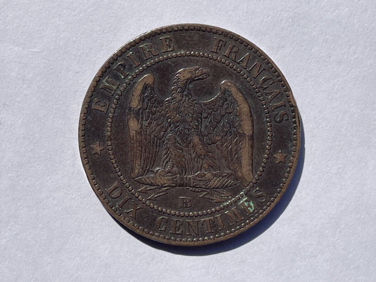 3、フランス　1853年×1枚　イギリス　1910〜1928年×4枚　合計5枚　外国コイン　外国銅貨　古銭　貨幣_画像3