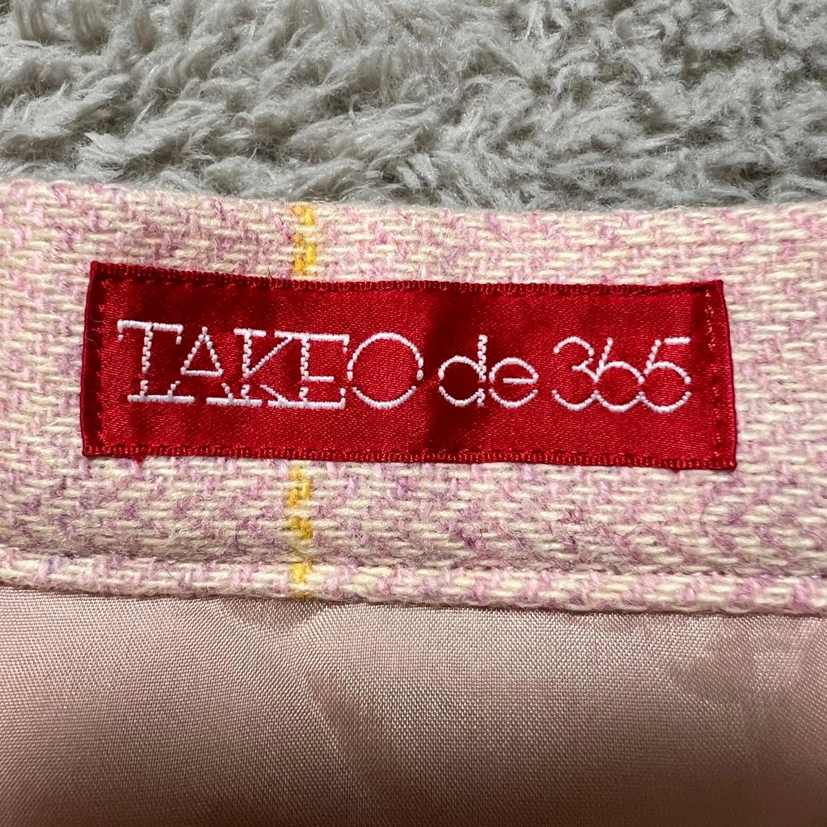 ★美品★TAKEO de 365 ピンク色系　ボックス　スカート　Sサイズ