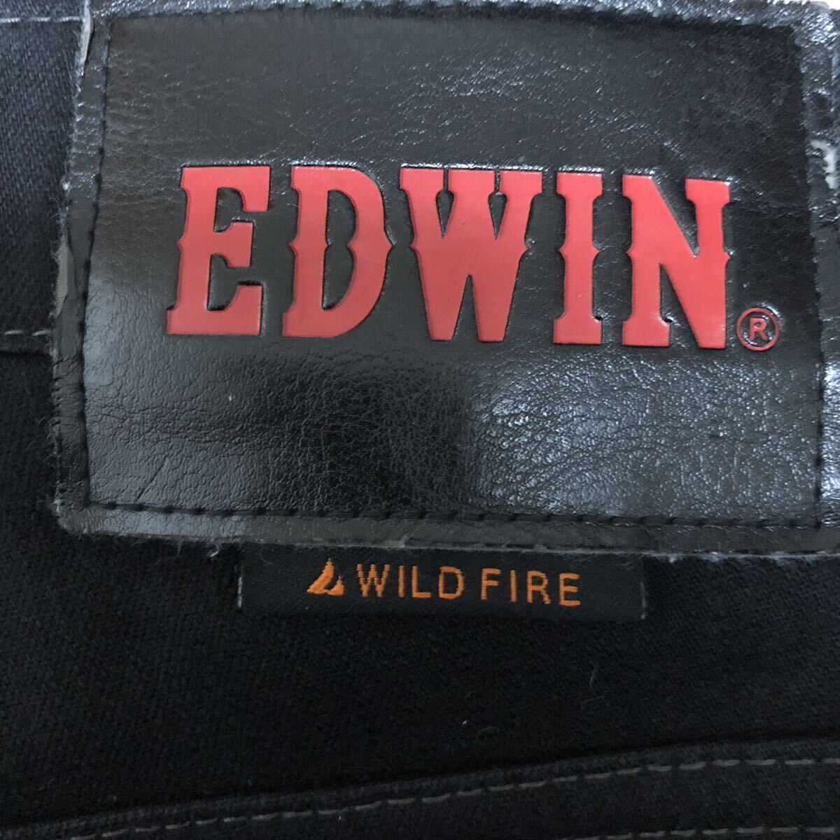 EDWIN WILD FIRE ストレッチスキニー ブラックパンツ サイズM_画像3