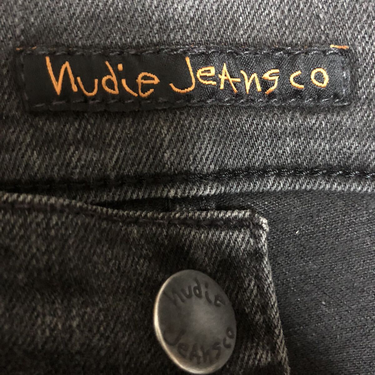 Nudie Jeans.coストレッチスキニー　フェードブラックデニム　スリムジーンズ　W32_画像6