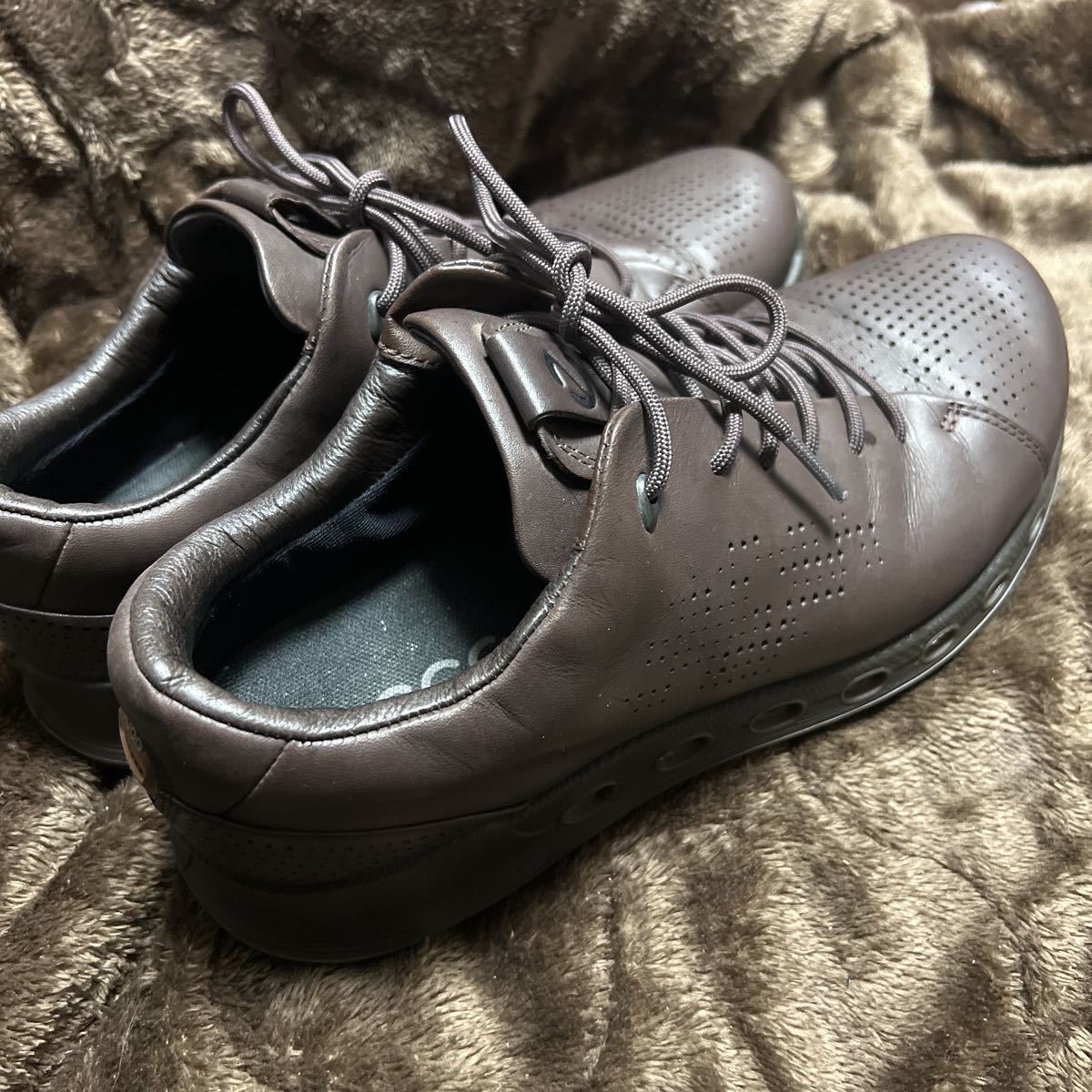 未使用！試着のみ！エコー　ECCO 防水　透湿　高級本革製　GORE-TEX ウォーキングシューズ26㎝ 定価34100円　★送料全国一律 980円_画像3