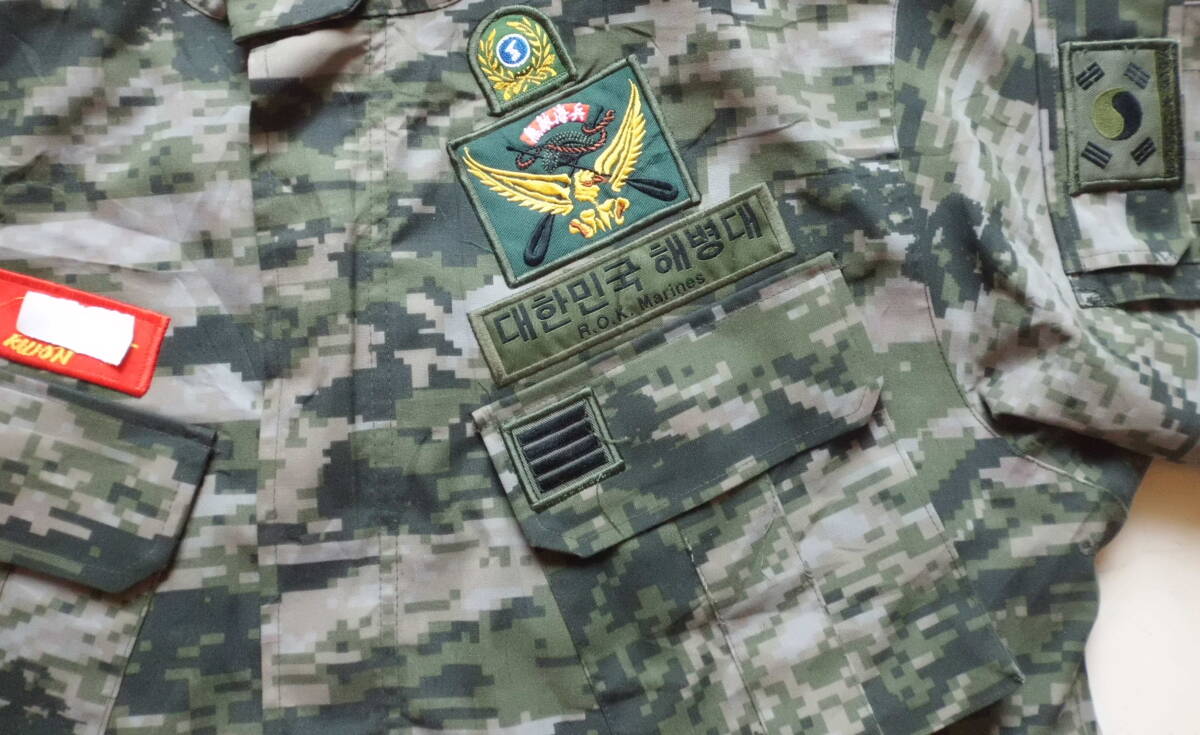 希少極上品韓国軍海兵隊新型迷彩BDUフィールドジャケット_画像2