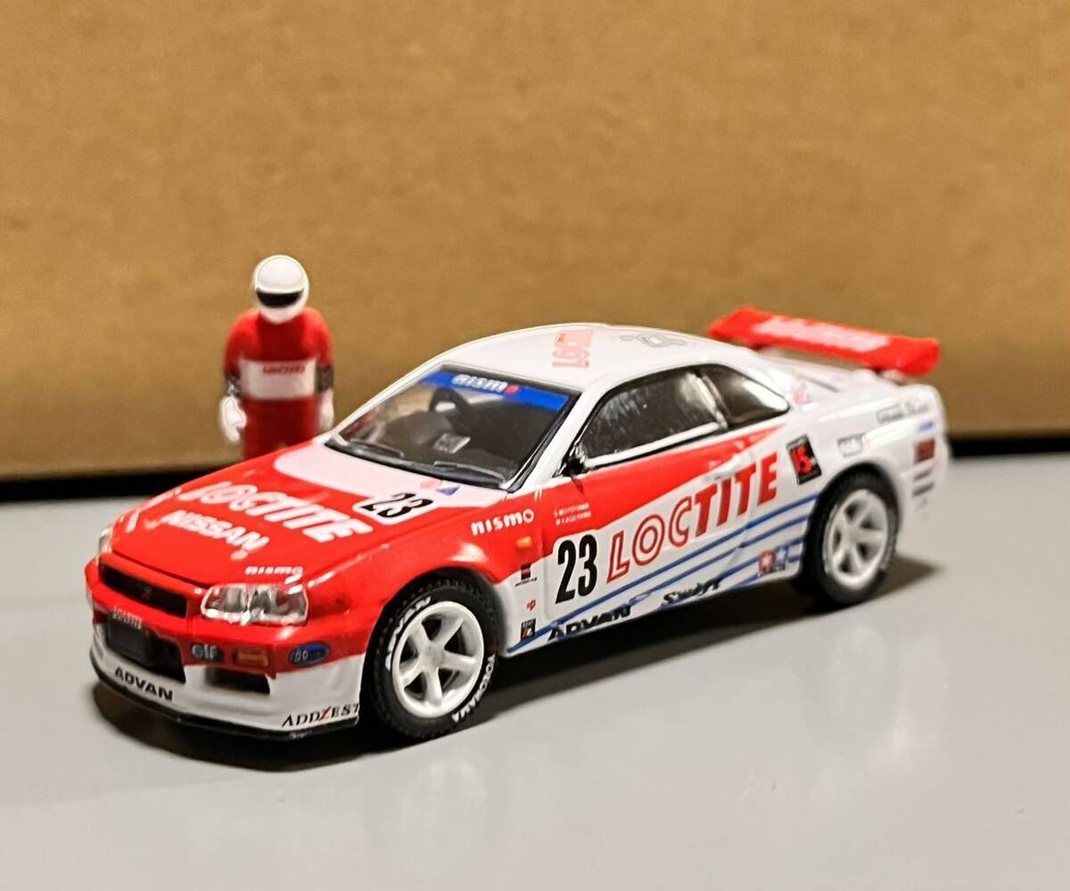 1円 スタート ターマック限定 グリーンライト 1/64 1999 ニッサンスカイライン GT-R R34 ロックタイト ドライバー付き ルースの画像1