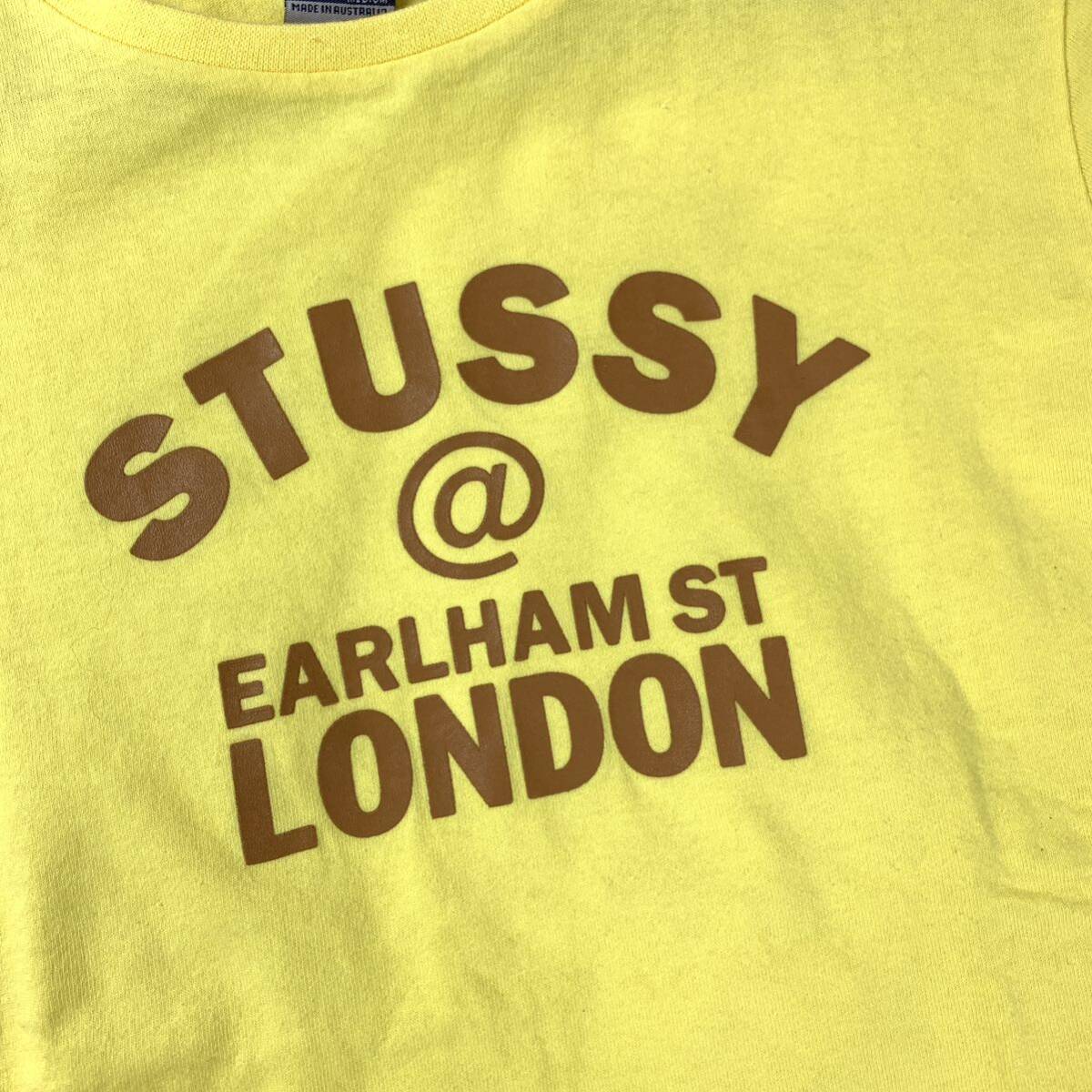 stussy Stussy short sleeves T-shirt Logo print yellow lady's M YA6665