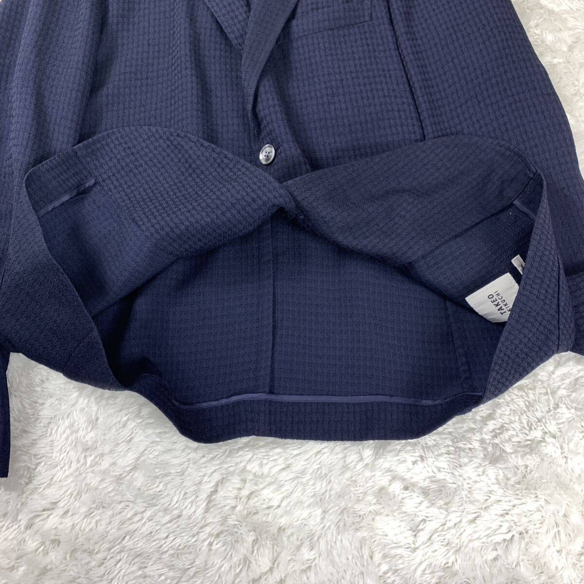  Takeo Kikuchi tailored jacket шелк темно-синий 2 YA6704