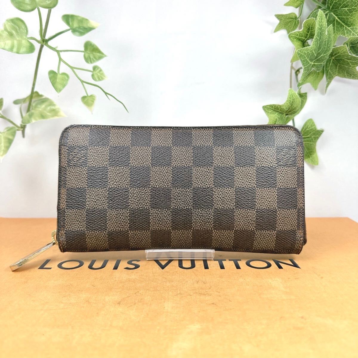 1円 ルイヴィトン LOUIS VUITTON ダミエ 長財布 ジッピー ラウンドファスナー N41661 シリアルナンバー VI0088 男女兼用の画像1