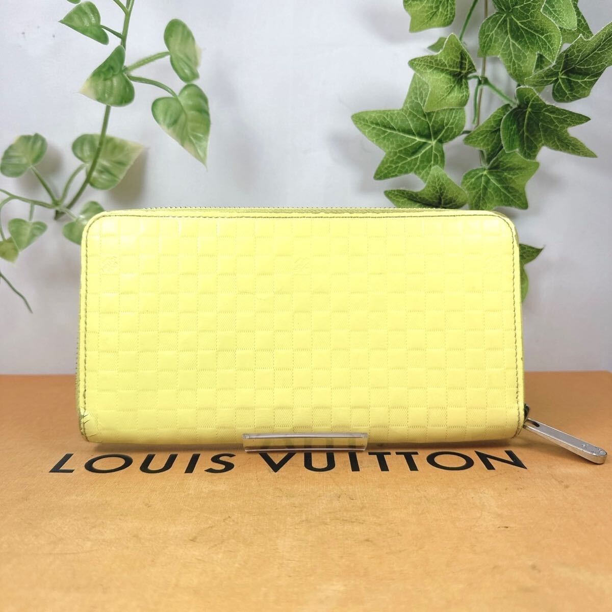 【限定品】1円 ルイヴィトン LOUIS VUITTON ダミエ ファセット ジッピー ラウンドファスナー 長財布 M94401 シリアルナンバー CA0123 _画像2