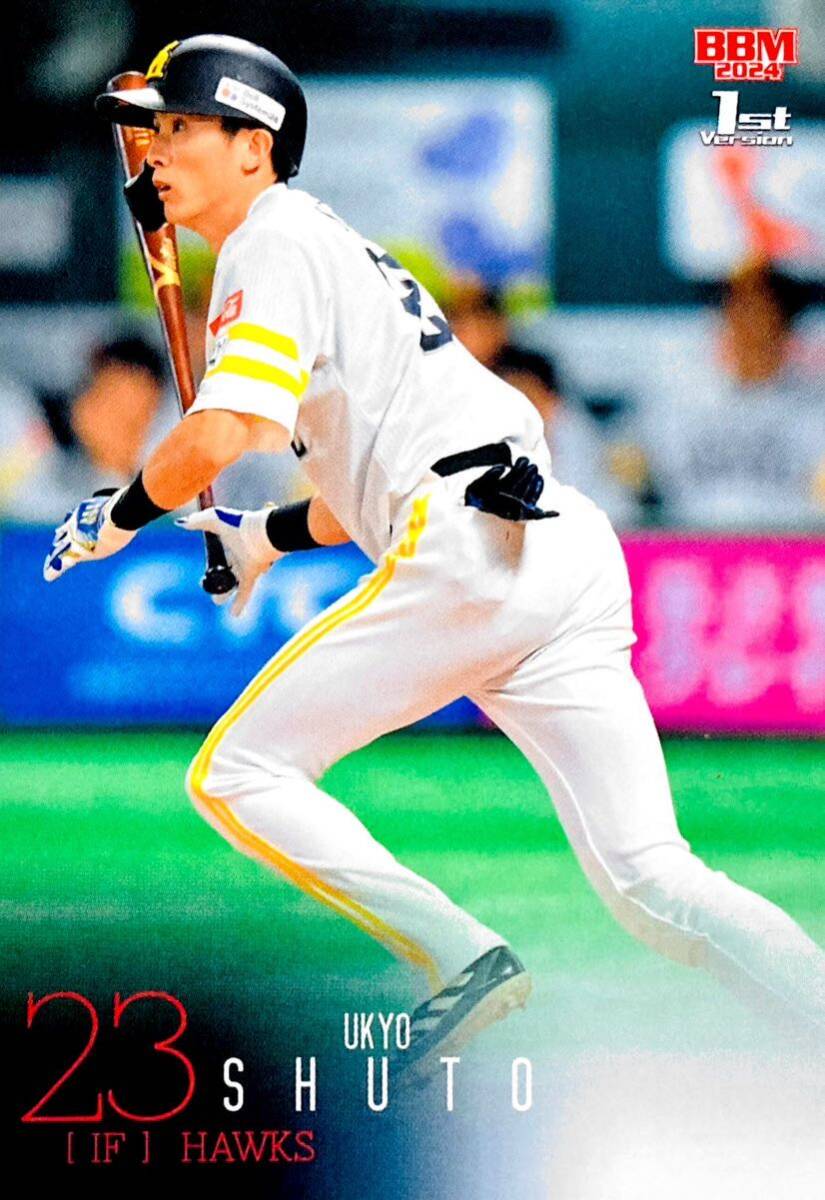 周東佑京 福岡ソフトバンクホークス レギュラーカード No.229 BBM 2024 ベースボールカード 1st バージョンの画像1