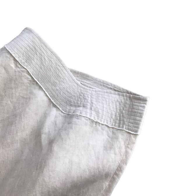  Jurgen Lehl flax (linen)100% long skirt ecru raw .JURGEN LEHL