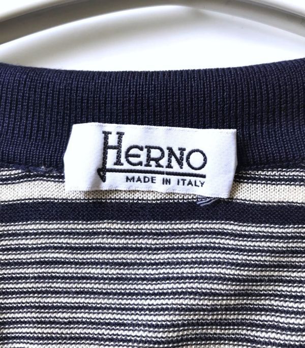 ヘルノ　HERNO 　シルク100%　イタリア製　 ５分袖　カットソー　ポロシャツ_画像6