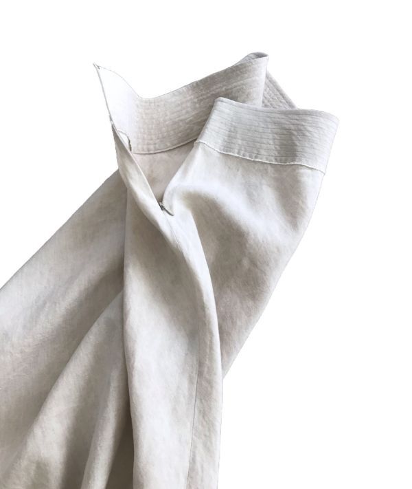  Jurgen Lehl flax (linen)100% long skirt ecru raw .JURGEN LEHL