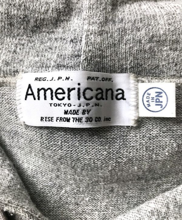 アメリカーナ  美品 ロングパーカー ワンピース  フーデット カットソー  コットン グレー Americanaの画像5